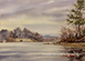 Lake Hamilton Arkansas watercolor painting by Hot Springs artist Chris McHenry